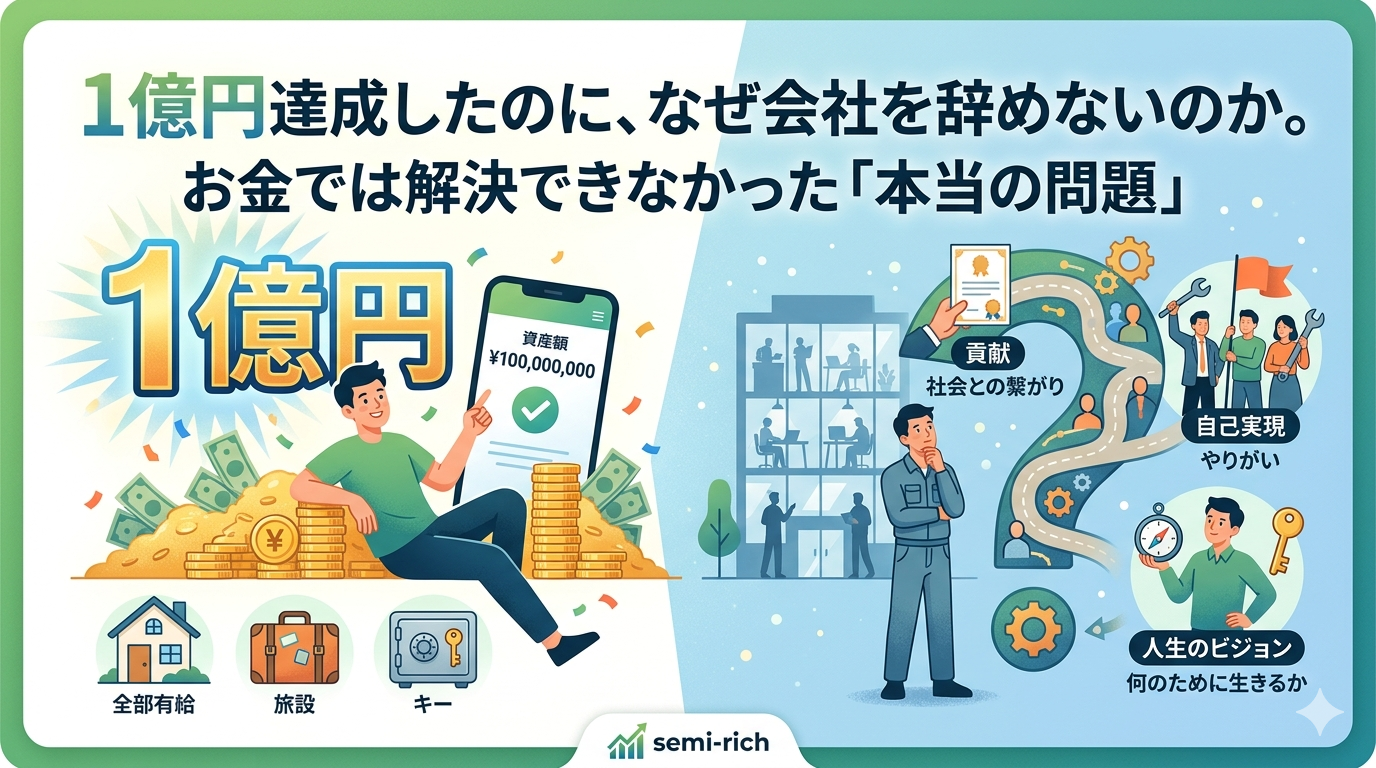 1億円達成したのに、なぜ会社を辞めないのか