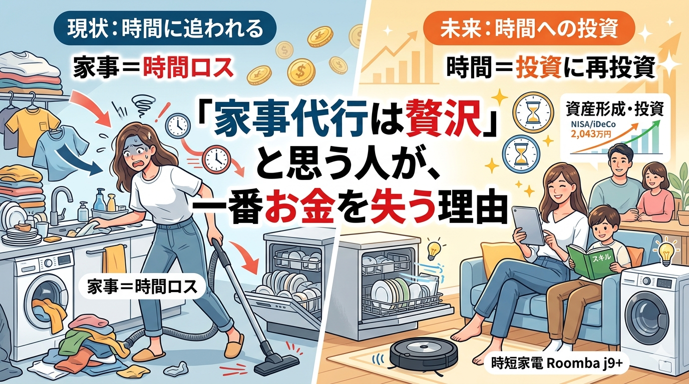 「家事代行は贅沢」と思う人が一番お金を失う理由